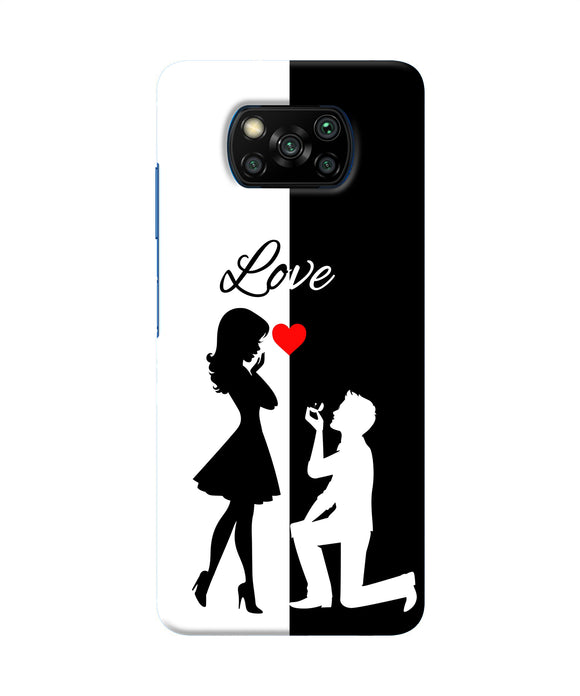 Love Propose Black And White Poco X3/X3 Pro Back Cover