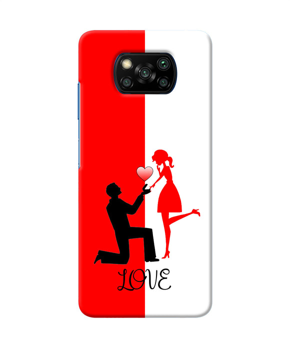 Love Propose Red And White Poco X3/X3 Pro Back Cover