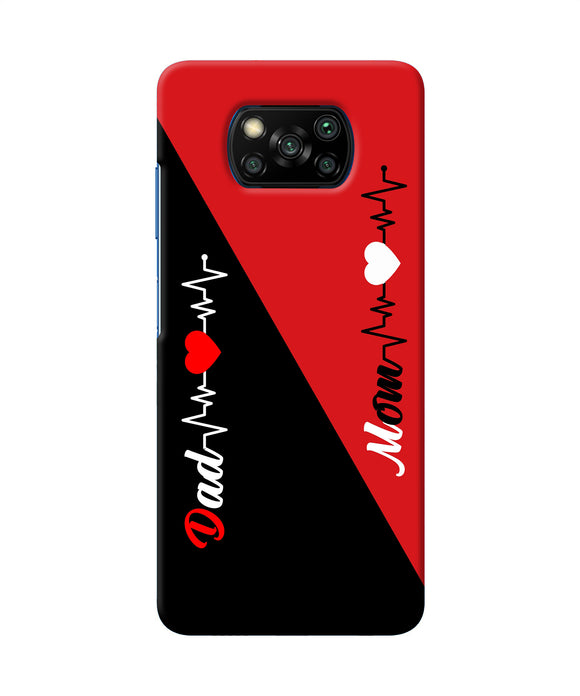 Mom Dad Heart Line Poco X3/X3 Pro Back Cover