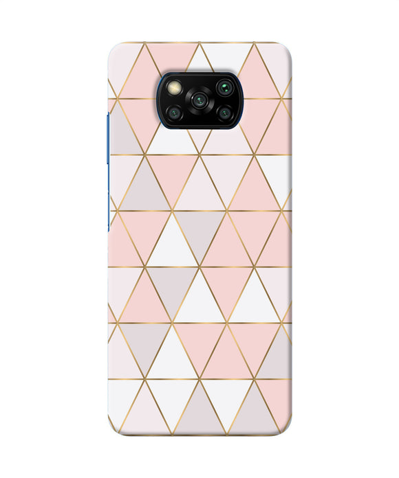 Abstract Pink Triangle Pattern Poco X3/X3 Pro Back Cover