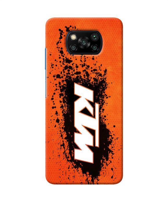 Ktm Black Spray Poco X3/X3 Pro Back Cover