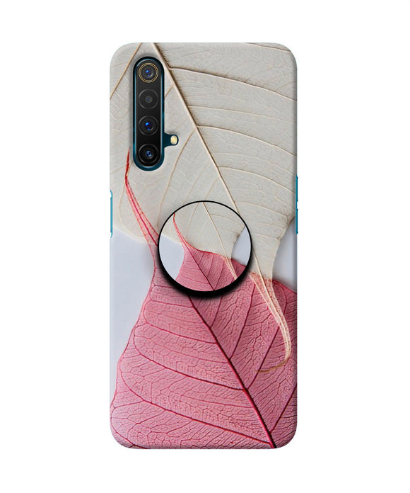 White Pink Leaf Realme X3 Pop Case