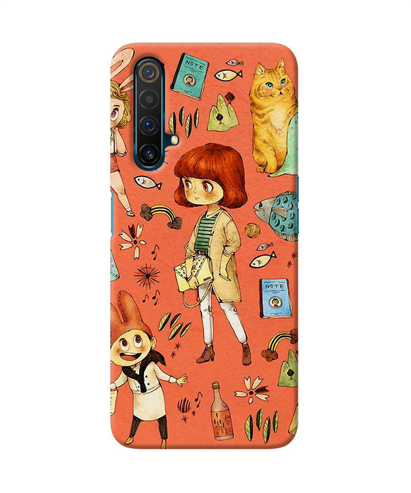 Canvas Little Girl Print Realme X3 Back Cover