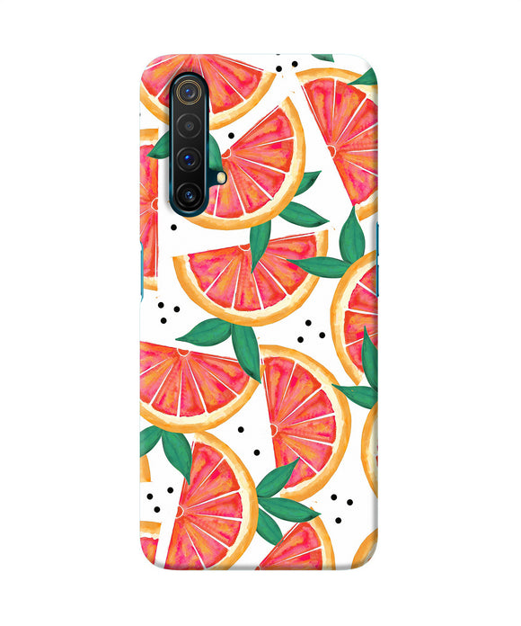 Abstract Orange Print Realme X3 Back Cover