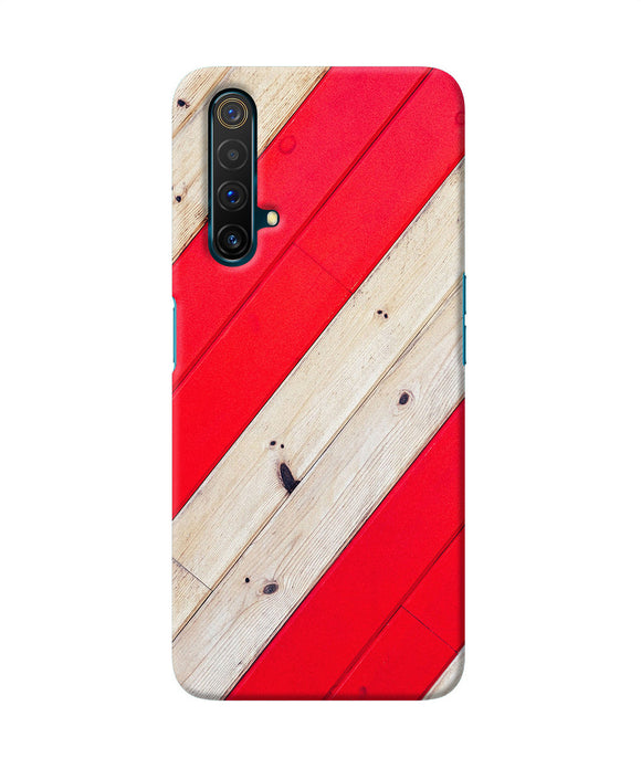Abstract Red Brown Wooden Realme X3 Back Cover