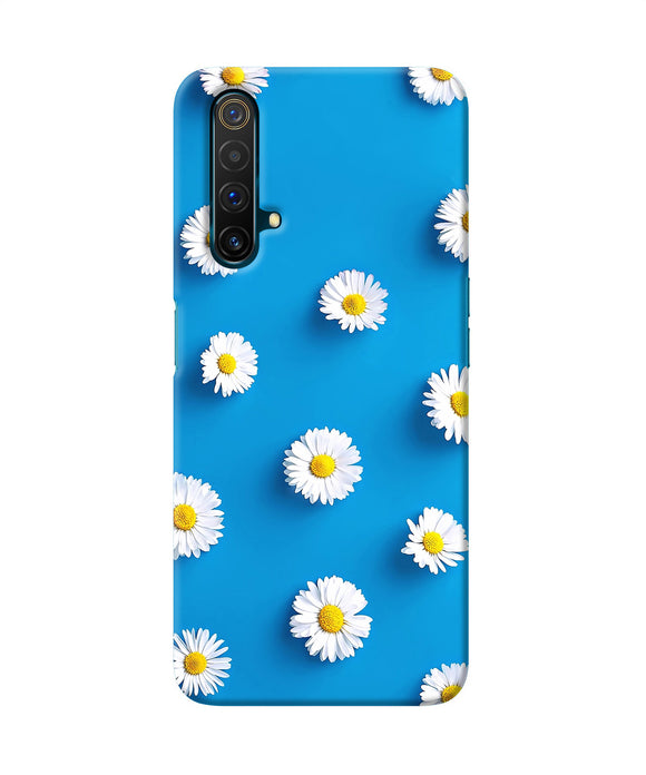 White Flowers Realme X3 Back Cover