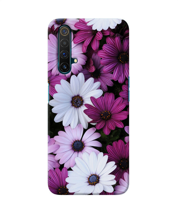 White Violet Flowers Realme X3 Back Cover