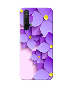 Violet Flower Craft Realme X3 Back Cover