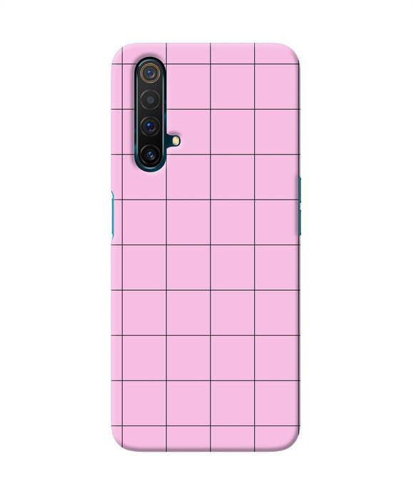 Pink Square Print Realme X3 Back Cover