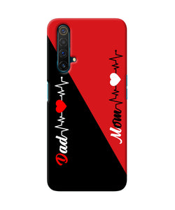 Mom Dad Heart Line Realme X3 Back Cover