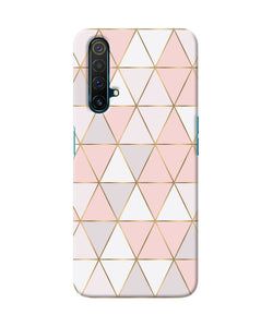 Abstract Pink Triangle Pattern Realme X3 Back Cover