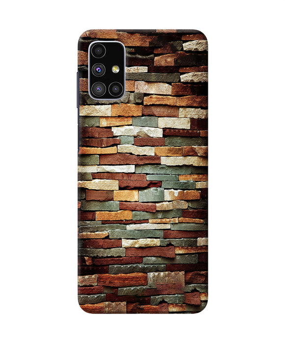 Bricks Pattern Samsung M51 Back Cover