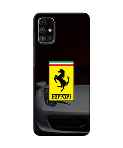 White Ferrari Samsung M51 Real 4D Back Cover