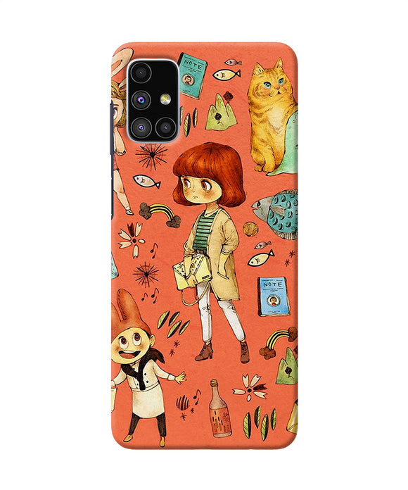 Canvas Little Girl Print Samsung M51 Back Cover