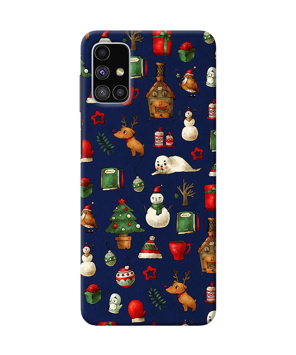 Canvas Christmas Print Samsung M51 Back Cover