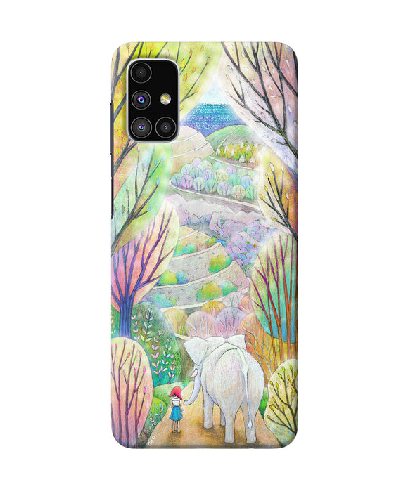 Natual Elephant Girl Samsung M51 Back Cover