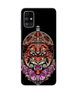 Abstract Tiger Samsung M51 Back Cover