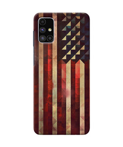 Vintage Us Flag Samsung M51 Back Cover