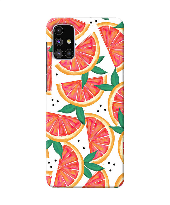 Abstract Orange Print Samsung M51 Back Cover