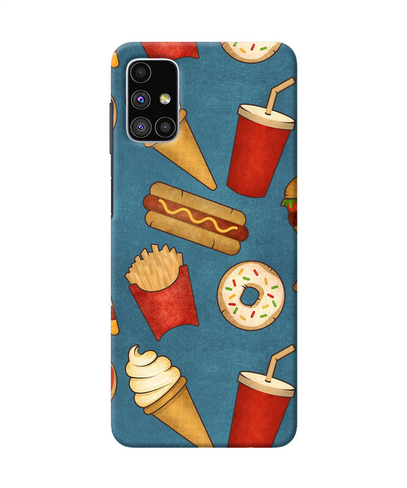 Abstract Food Print Samsung M51 Back Cover