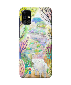 Natual Elephant Girl Samsung M51 Back Cover