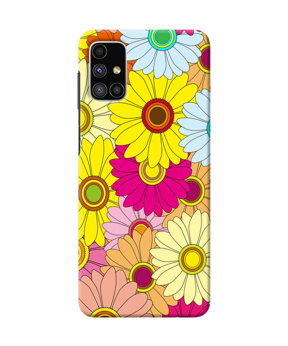 Abstract Colorful Flowers Samsung M51 Back Cover