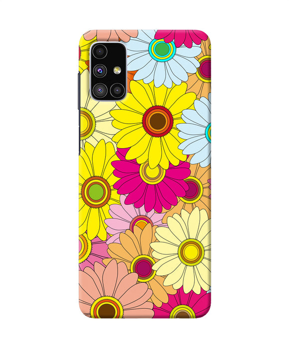 Abstract Colorful Flowers Samsung M51 Back Cover