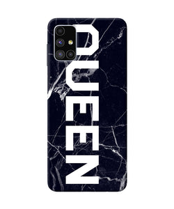 Queen Marble Text Samsung M51 Back Cover