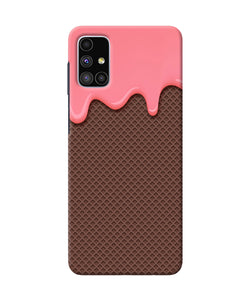 Waffle Cream Biscuit Samsung M51 Back Cover