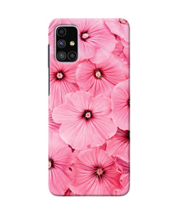 Pink Flowers Samsung M51 Back Cover