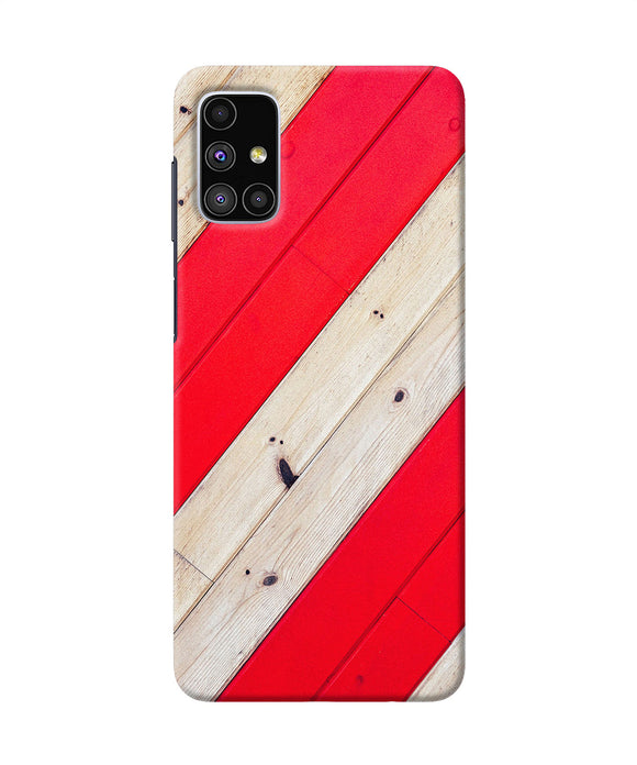 Abstract Red Brown Wooden Samsung M51 Back Cover