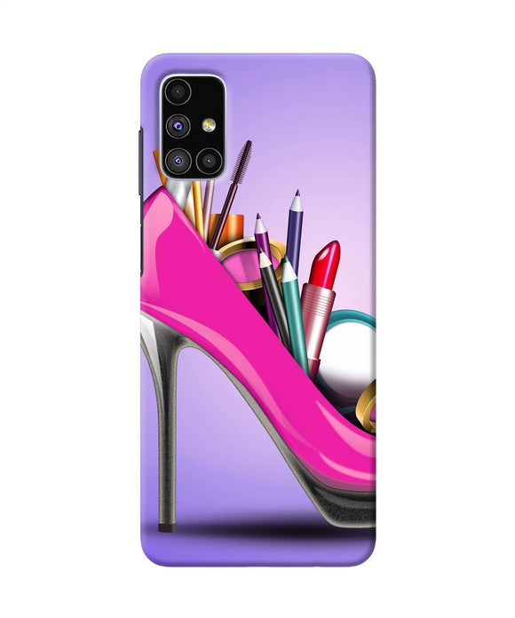 Makeup Heel Shoe Samsung M51 Back Cover