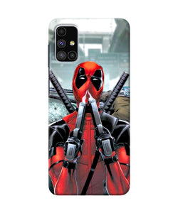 Deadpool With Gun Samsung M51 Back Cover