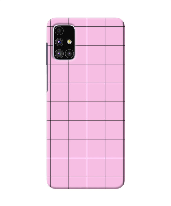 Pink Square Print Samsung M51 Back Cover