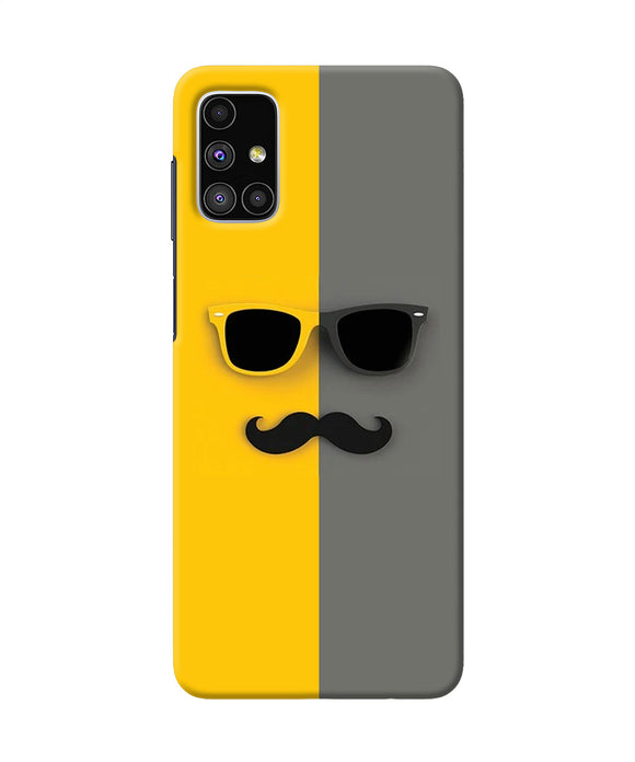 Mustache Glass Samsung M51 Back Cover