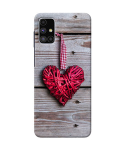 Lace Heart Samsung M51 Back Cover