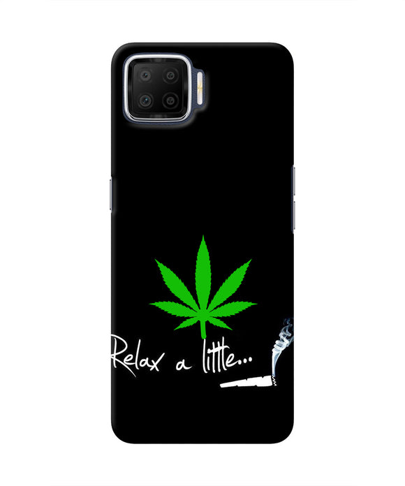 Weed Relax Quote Oppo F17 Real 4D Back Cover