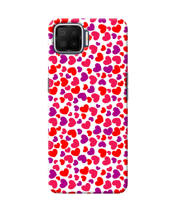 Heart Print Oppo F17 Back Cover