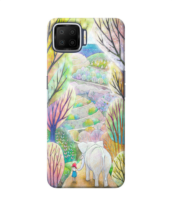 Natual Elephant Girl Oppo F17 Back Cover
