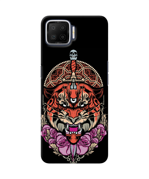 Abstract Tiger Oppo F17 Back Cover