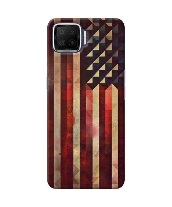 Vintage Us Flag Oppo F17 Back Cover
