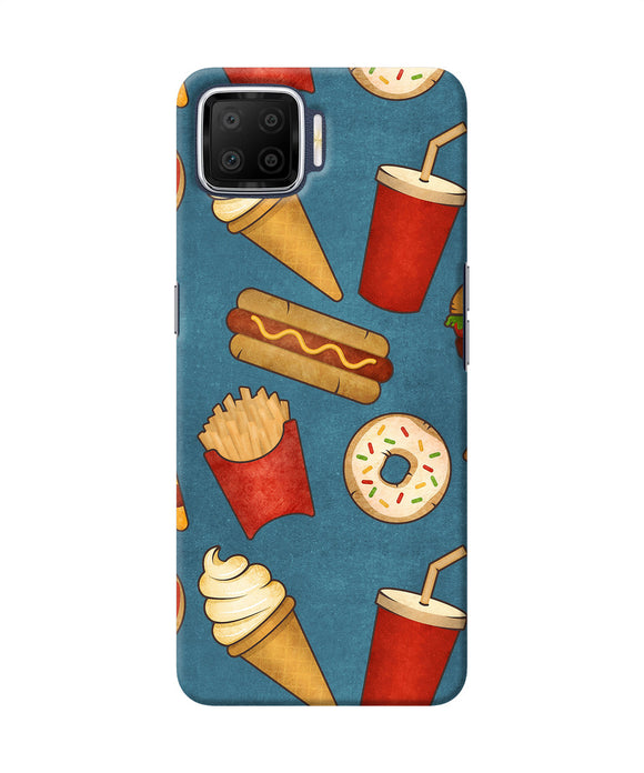 Abstract Food Print Oppo F17 Back Cover