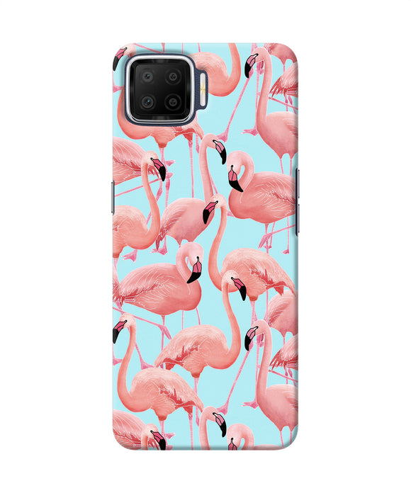 Abstract Sheer Bird Print Oppo F17 Back Cover