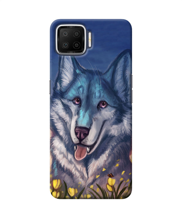 Cute Wolf Oppo F17 Back Cover
