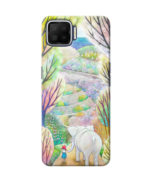 Natual Elephant Girl Oppo F17 Back Cover
