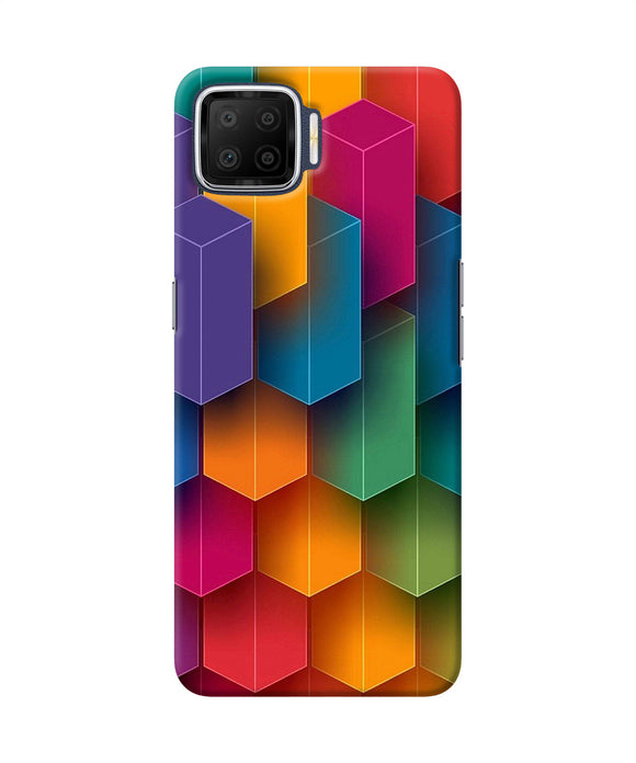 Abstract Rectangle Print Oppo F17 Back Cover