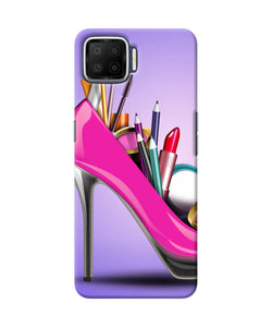 Makeup Heel Shoe Oppo F17 Back Cover