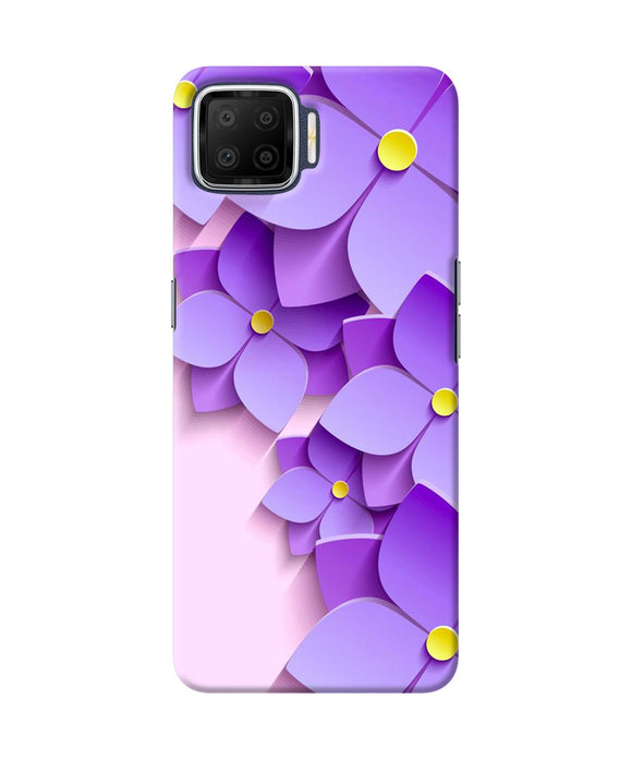 Violet Flower Craft Oppo F17 Back Cover