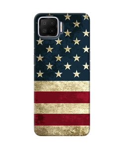 Vintage Us Flag Oppo F17 Back Cover