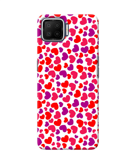 Red Heart Canvas Print Oppo F17 Back Cover